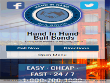 Tablet Screenshot of handinhandbailbonds.com
